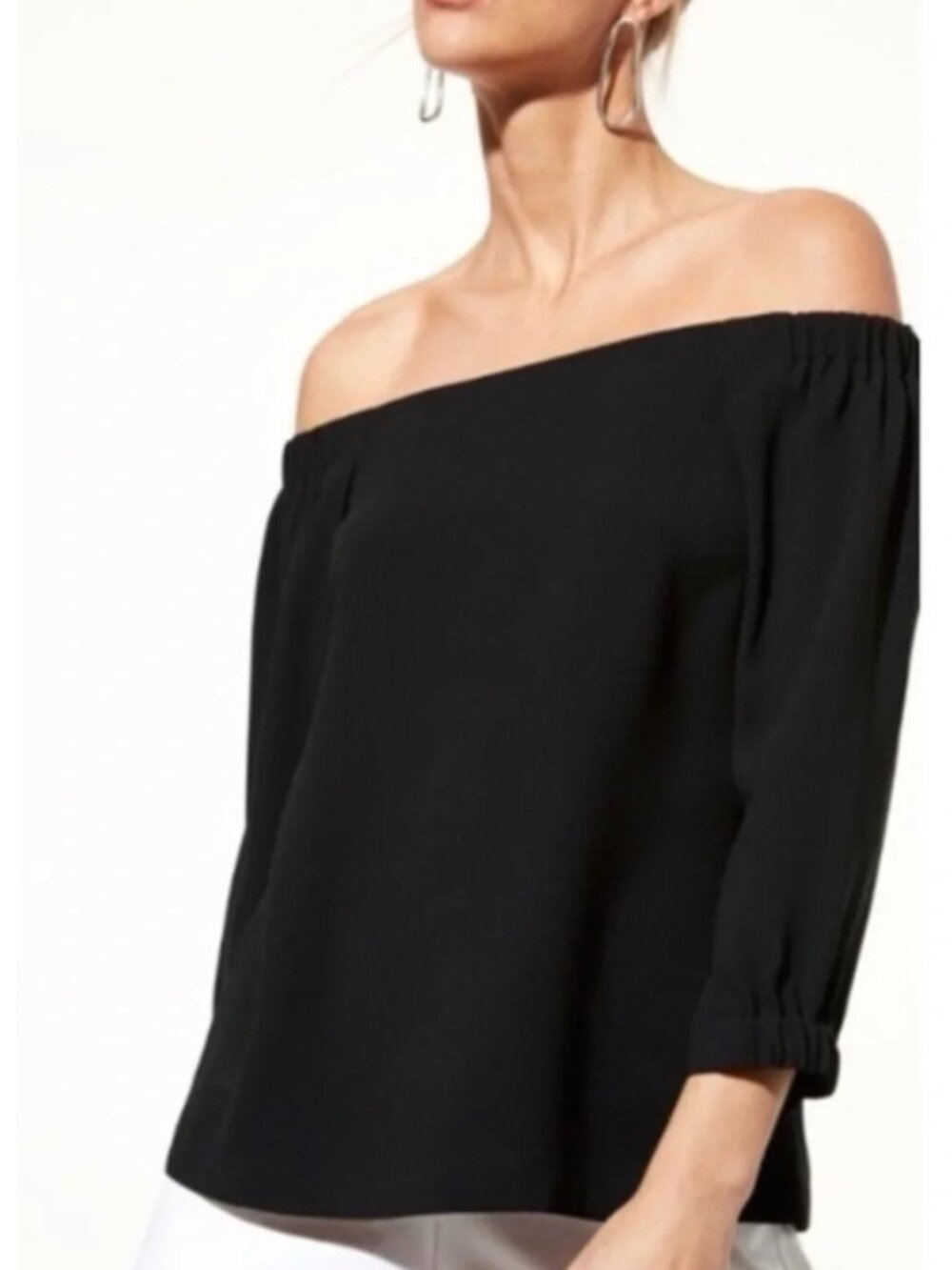Aritzia Black Off The Shoulder Blouse - Size M